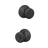 Schlage F40 BWE 622 Bowery Privacy Lock Knob, Matte Black