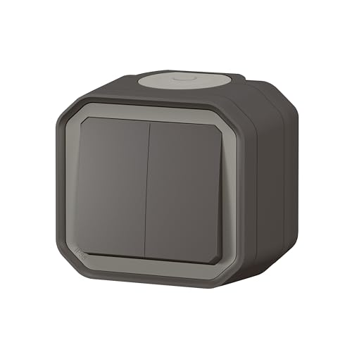 Legrand Plexo Double 3-Function Control 10A IP55 Complete Surface-Mounted Anthracite, charcoal - Image 2