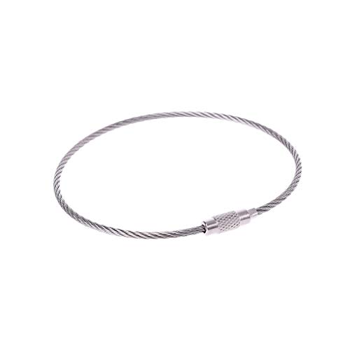 Clip per fibbia portachiavi in filo di acciaio inossidabile per portachiavi per cavo cavo per ebreo