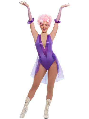 Costume d'artiste trapèze violet adulte déguisement de cirque avec body