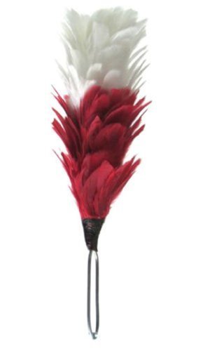 Hackle de plumas de 6 pulgadas, color blanco y rojo, perfecto para sombrero de Glengarry escocés de gran valor, Blanco Y Rojo, 15 cm