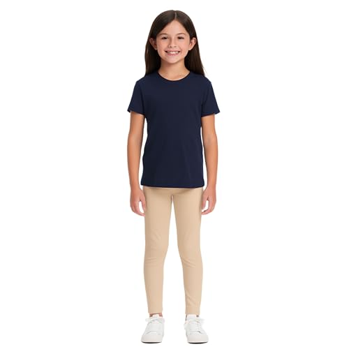 French Toast girls Solid Leggings, Khaki, 8 Slim...