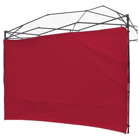 Canopy Sunwall Sidewall Gazebos Tent Waterproof for 10x10ft Pop up Canopy Straight Leg Gazebos Outdoor Instant Canopies 1 Pcs Red Canopy Sidewall Only Cover