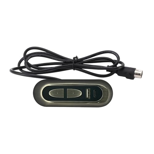 電動ソファリクライナースイッチ 2ボタン 5ピン ハンドコントロール リフトスイッチ USB充電ポート付き 交換用リクライニングチェア交換