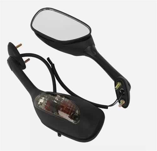 Espejos retrovisores con luces intermitentes integradas para mayor seguridad en Suzuki GSX-R