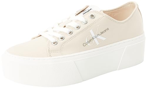 Calvin Klein Jeans Damen Cupsole Sneaker Plateau, Rosa (Whisper Pink/Bright White), 40