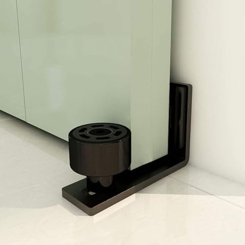 TSMST Sliding Barn Door Floor Guide, Wall Mounted Adjustable Roller Floor Guide, Smoothly and Quietly Bottom Guide for Sliding Door