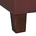 HomePop Ottoman Storage Bench, Red, Faux Leather