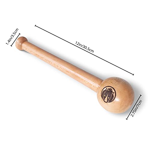 Rhino Wax - Baseball Glove Mallet - Genuine Hardwood Maple Ball Glove Mallet - A Must For Your Baseball Glove Breakin Kit - Perfectly Shape Baseball Or Softball Mitt Pockets And Reduce Break In Time #TOP3