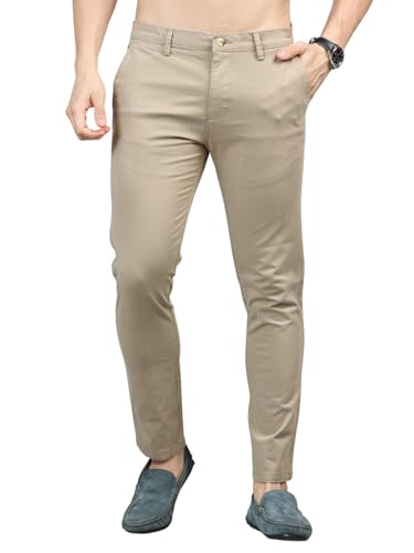 Image of Jack and Jini Men Casual Stretchable Cotton Pants | Chinos | Trousers (Regular Fit)
