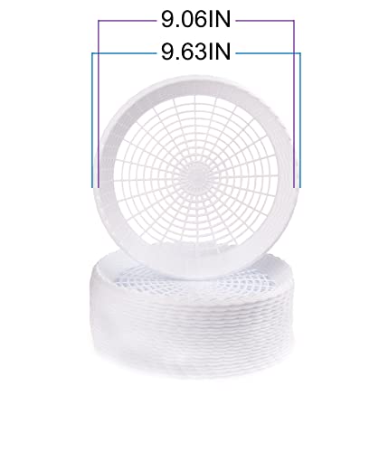 Soporte de placa de papel tejido resistente y reutilizable para platos de plástico blancos 4
