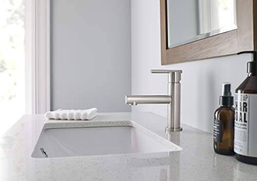 Gerber Danze D224158Bn Parma Trim Line 1H Lavatory Faucet Single Hole Mount W/Metal Touch Down Drain & Optional Deck Plate Included 1.2Gpm Brushed Nickel #TOP3