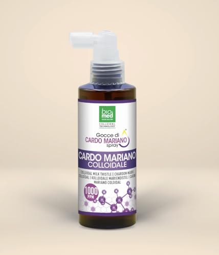 Cardo Mariano líquido. Cardo Mariano Coloidal desintoxica y protege el hígado. Útil en caso de dolor de estómago y cólicos. También para mejorar la piel. Cada bote contiene 150ml - 1000ppm.