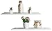 Bücherregal Brett 2 Set Wandboard Wandregal Regal Wandboard Hängeregal Schweberegal Deko Regal Spanplatte wandbrett Marke: ZARWALD (White, 2X)