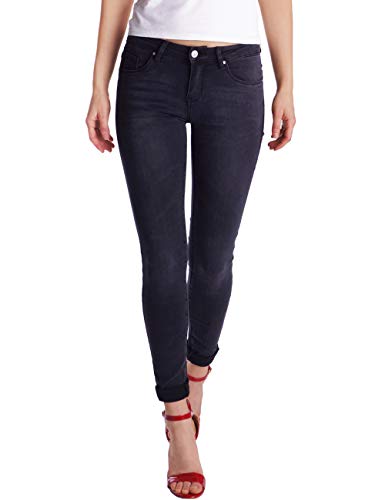 Fraternel Pantalon Jeans Femme Skinny Taille Basse Noir S