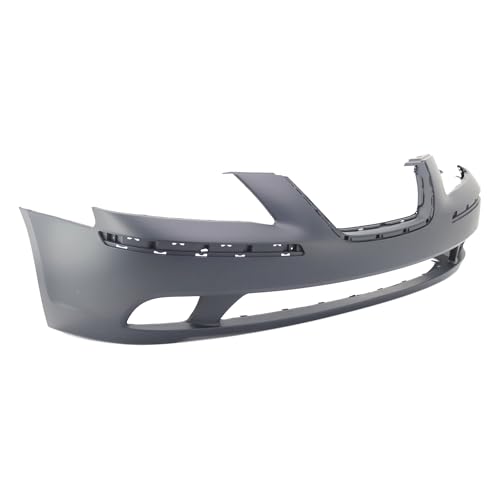 Image of FitParts Compatible with Hyundai Sonata 2009-2010 Front Bumper Cover | Primed, With Fog Light Holes, Sedan, Ready to Paint, OEM 865110A700, HY1000178