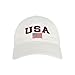 E BY ELIDAN USA American Flag Baseball Cap Embroidered 100% Cotton Hat, Adjustable Metal Buckle Strap, Unstructured Low-Profile Dad Hat for Men & Women White