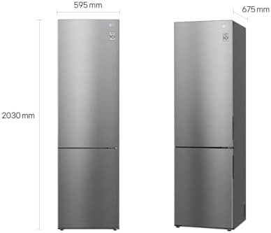 6. Bild von LG GBP62PZNBC, Klasse B, 384 L, Kühl-/ Gefrierkombination, Frische Features, Kühlschrank mit Gefrierfach und Innendisplay, DoorCooling+, LINEARCooling, 59,5 x 203 x 67,5 cm ꟷ Platinum Silver Standard Door Design