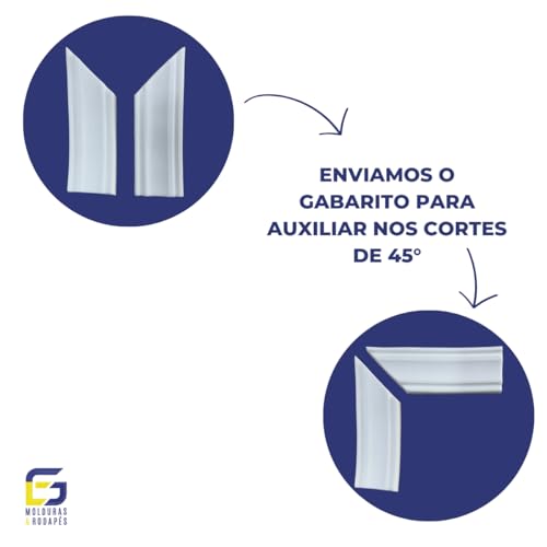 Moldura Rodameio Eva Autocolante Flexível Ter 5cmx8mm 5 Metros (Branco)