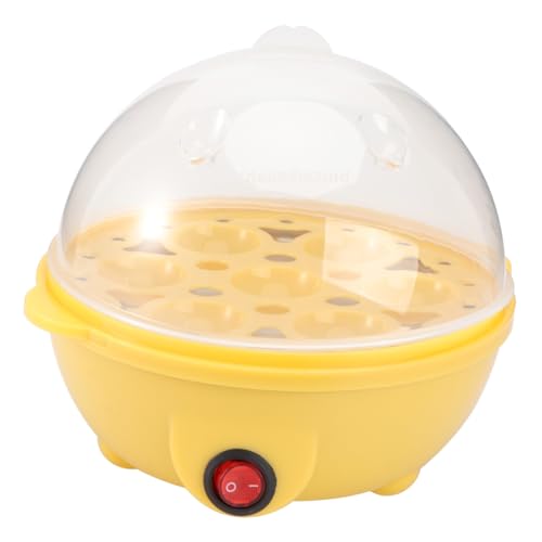 KICHOUSE 1Pc Single Layer Egg Cooker with Random Color Base Automatic Power Off Multi Purpose Boiler for Hard Boiled Eggs Kitchen Cooking Tool for Home Travel and Camping