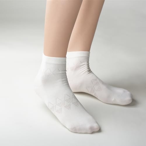 Image of Mcool Mary Womens Crew Socks Ankle Breathy Thin Soft Cotton Casual Crozy Solid Bootie Ankle Socks for Women 6 Pack