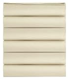 Elegant Comfort 6-Pack Luxury Flat Sheet Premium Hotel Quality Wrinkle and Fade Resistant 1500 Thread Count Egyptian Quality 6-Piece Bed Top Sheet, Full/Queen, Cream