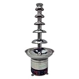 BREVELTION 6 Tiers Chocolate Waterfall Fountain 13.2lb Capacity Electric Stainless Steel Hot Chocolate Fondue Fountain Machine with Digital Control for Wedding Birthday Party
