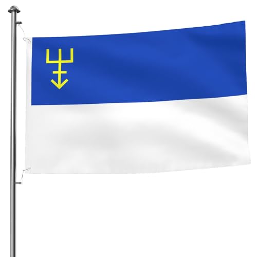 Drapeau D'Edineț Drapeau De Jardin Avec Œillets Drapeauxs De Pirate Colorée Drapeaus De Noël Pour Porche, Extérieure, Intérieure, 90X150Cm