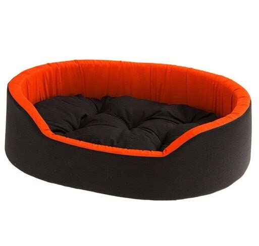 Gorgeous Luxurious Dog/Cat Bed Round Shape Super Soft Foam Reversible Orange & Black - Large (B09X435TGB) Amazon Price History, Amazon Price Tracker