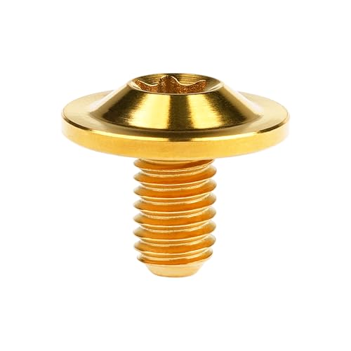 Image of Titanium Bolt Torx Head M6x10 15 20mm Screw for Bicycle Motorcycle Car Modification Pack of 6 (Gold, M6x10mm)