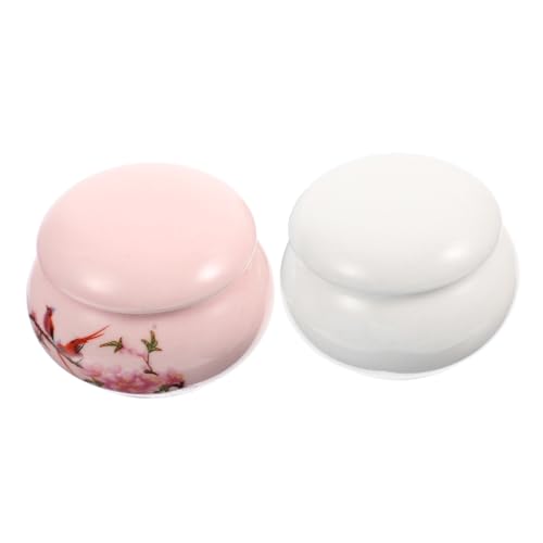 NULYLU 2 Minibotellas De Cerámica Para Maquillaje, Colorete, Lápiz Labial, Colorete, Lápiz Labial, 2 Unidades