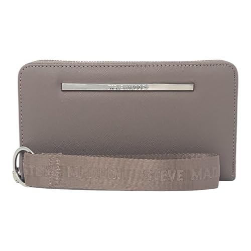 Image of Steve Madden Bzip-Web Zip Around Wristlet (Mushroom, One Size)