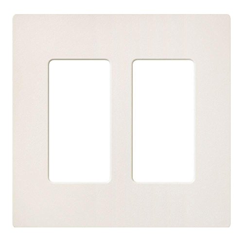Image of Lutron Claro 2 Gang Decorator /Rocker Wallplate, Satin, Biscuit (1-Pack) | SC-2-BI