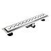 Produktbild Duschrinne 110 cm Bodenablauf Duschablauf aus Edelstahl sehr flach Größen 50cm  120cm Model R6 Welle