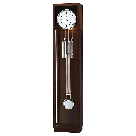 Howard Miller Templeton Floor Clock II 549-064 – Espresso Grandfather Timepiece Home Decor with Illuminated Case & Quartz, Triple-Chime Movement