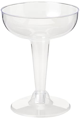 Amscan Elegant Clear Plastic Champagne Glasses #TOP8