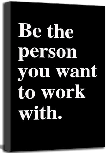 Inspirational Office Canvas Wall Art Black and White Motivational Quotes ...