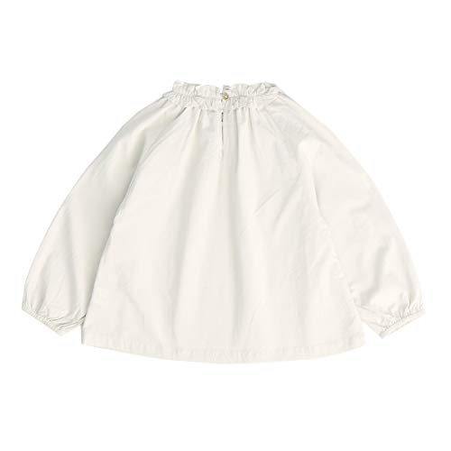 Image of Little Kids Girls Autumn Long Sleeve Shirt Toddler Peter Pan Lace Trim Blouse