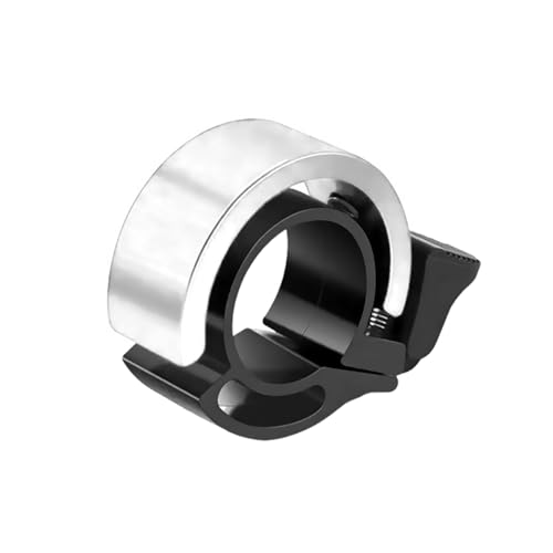 Bicycle Bell Aluminum Alloy Bike Bell MTB Handlebar Alarm Ring Invisible Bell, Loud Clear Sound for All Bike Mountain Bike, Road Bike and BMX Bike (Silver)