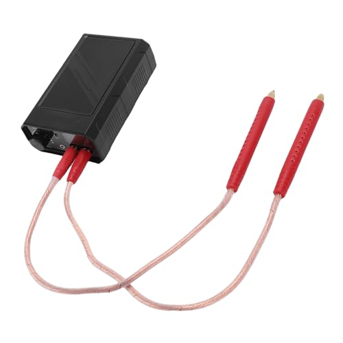 Luocute Soldador por Puntos, 1200A 10000W Máquina Portátil de Soldadura por Puntos de Doble Pulso para Revestimiento de Ni de 0,3 Mm y Lámina de Ni de 0,15 Mm, con Regulación de