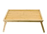 Bandeja de cama hecha de bambú, esta bandeja proporciona un toque elegante y elegante a tu hogar, construida con una construcción resistente y duradera.