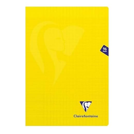 Clairefontaine 343161C, Cuaderno acolchado Polypro para 96 hojas, Amarillo, 21x29.7 cm