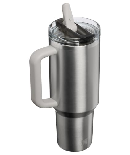 Image of STANLEY Quencher ProTour Flip Straw Tumbler with Leakproof Lid 40 oz | Built-in Straw and Handle | Cup Holder Compatible for Travel | insulated Stainless Steel Cup | BPA-Free | Stainless Steel Ash