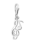 Elli Charm Damen Anhänger Notenschlüssel Musik in 925 Sterling Silber