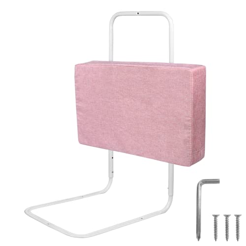 Froadp 50cm Lettino Laterale Anticaduta Sponda Letto Soft Pack per Bambini in Lino Ringhiere per Bambini Sponda Letto Portatile Regolabile in Altezza Protezione Bordo Letto per Lettino(Rosa Ciliegia)