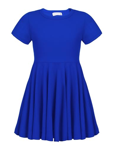trudge Mädchen Kleid Sommerkleid Blau Kinder Tshirt Kleider Baumwollkleid...