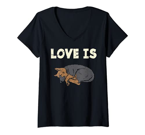 Femme St Valentin Chien Berger Allemand Mignon Dog Lover Cadeau T-Shirt Cover