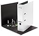 VON Leitz 5er Pack Ordner A4, Karton mit Kunststoffeinband, 80 mm Rückenbreite, Für 600 Blatt, FSC-zertifizierter Karton, Für Schule, Studium & Haushalt, Weiß, 10551001
