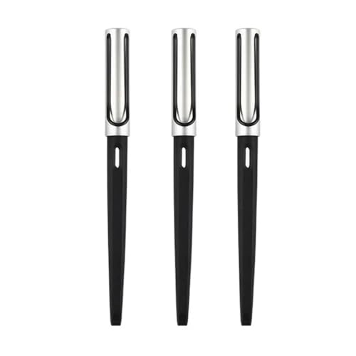 Stylo plume longue taille F argent anti fatigue pour écrire sans douleur durant des heures