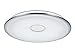 Trio Leuchten Lampada da soffitto Integriert, 100 W, Nickel Matt/Glas Weiß Gemustert, 67 x 67 x 10 cm immagine